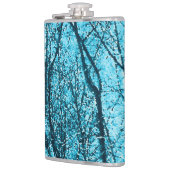 Wald in Azurblau Flachmann (Links)