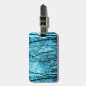 Wald in Azurblau Gepäckanhänger (Vorderseite vertikal)