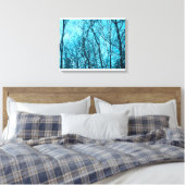 Wald in Azurblau Leinwanddruck (Insitu (Schlafzimmer))