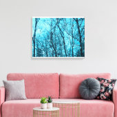 Wald in Azurblau Leinwanddruck (Insitu (Wohnzimmer))