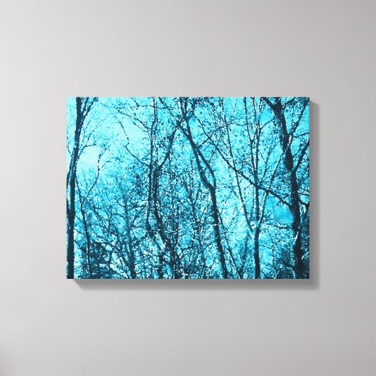Wald in Azure Leinwanddruck (Vorderseite)