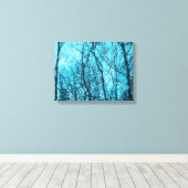 Wald in Azure Leinwanddruck (Insitu (Holzboden))