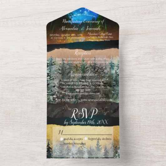 Wald in einer Hand laden All In One Einladung (Innen Boden)