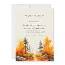 Wald in Herbstfarben Hochzeit