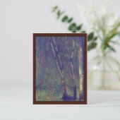 Wald in Pontaubert von Seurat Georges Postkarte (Stehend Vorderseite)