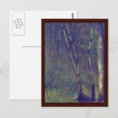 Wald in Pontaubert von Seurat Georges Postkarte (Vorne/Hinten)