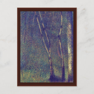 Wald in Pontaubert von Seurat Georges Postkarte