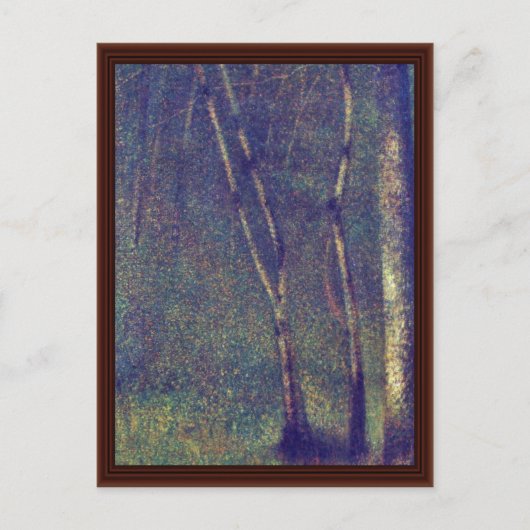 Wald in Pontaubert von Seurat Georges Postkarte (Vorderseite)