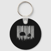 Wald in Streifen Wald Umweltschutz Schlüsselanhänger (Vorderseite)