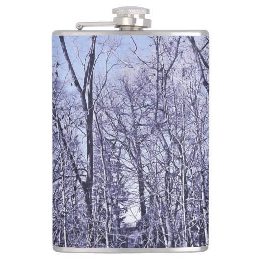 Wald in Twilight Flachmann (Vorderseite)