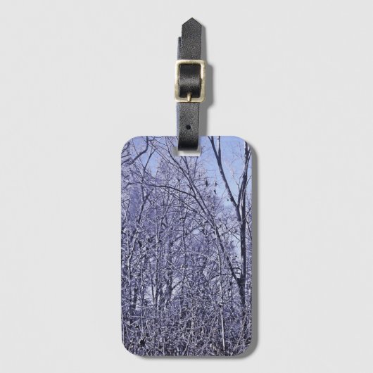 Wald in Twilight Gepäckanhänger (Vorderseite Vertikal)