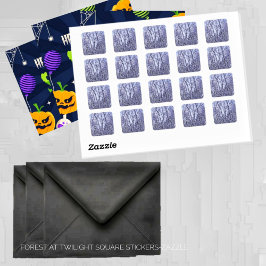 Wald in Twilight Quadratischer Aufkleber