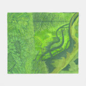 Wald Jungle Green Fleecedecke (Vorderseite (Horizontal))