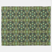 Wald-Kaleidoskop Fleecedecke (Vorderseite (Horizontal))