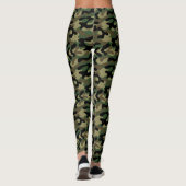 Wald-Khaki-Tarnmuster  Leggings (Rückseite)