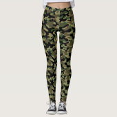 Wald-Khaki-Tarnmuster  Leggings (Vorderseite)