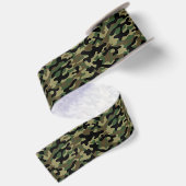 Wald-Khaki-Tarnmuster Satinband (Rückseite)