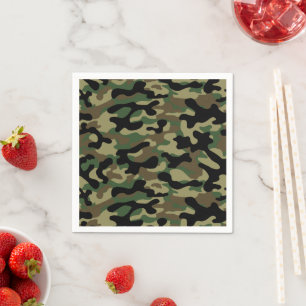 Wald-Khaki-Tarnmuster Serviette