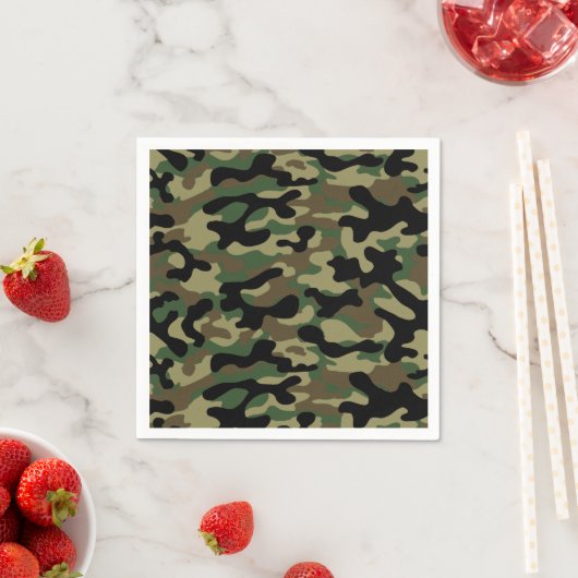 Wald-Khaki-Tarnmuster Serviette (Beispiel)