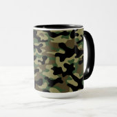 Wald-Khaki-Tarnmuster Tasse (VorderseiteRechts)