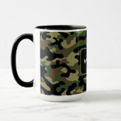 Wald-Khaki-Tarnung mit Personalisierung   Tasse (Links)