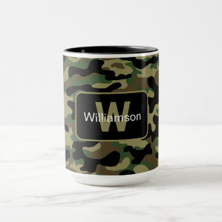 Wald-Khaki-Tarnung mit Personalisierung Tasse