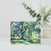 Wald, Kunstmalerei von Paul Cezanne Karte (Stehend Vorderseite)