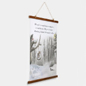 Wald Lakehouse Wasserfarbe Fakultativ Farbe Wandteppich Mit Holzrahmen (Gewinkelt)