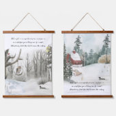 Wald Lakehouse Wasserfarbe Fakultativ Farbe Wandteppich Mit Holzrahmen (Doppelt)