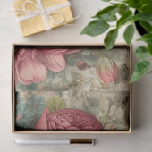 Wald Langweilige Kaninchen & Cotattecore Florals Seidenpapier (Geschenk)