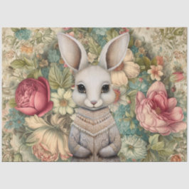 Wald Langweilige Kaninchen & Cotattecore Florals Seidenpapier