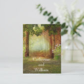 Wald Lässige Elegante Hochzeit im Freien Einladung (Stehend Vorderseite)