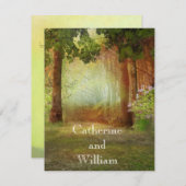 Wald Lässige Elegante Hochzeit im Freien Einladung (Vorne/Hinten)