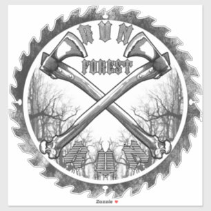 Wald laufen aufkleber