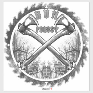 Wald laufen aufkleber