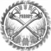 Wald laufen aufkleber (Vorderseite)