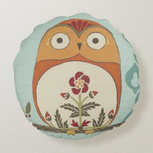 Wald launisches II Rundes Kissen (Rückseite)