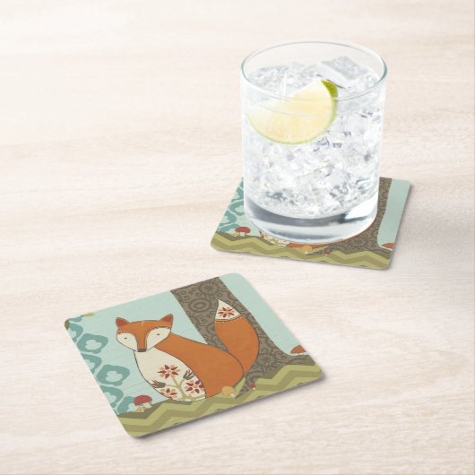 Wald launisches IV Rechteckiger Pappuntersetzer (Vor Ort)