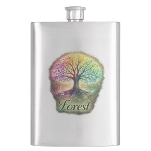 Wald-Lebensbaum-Flasche Flachmann