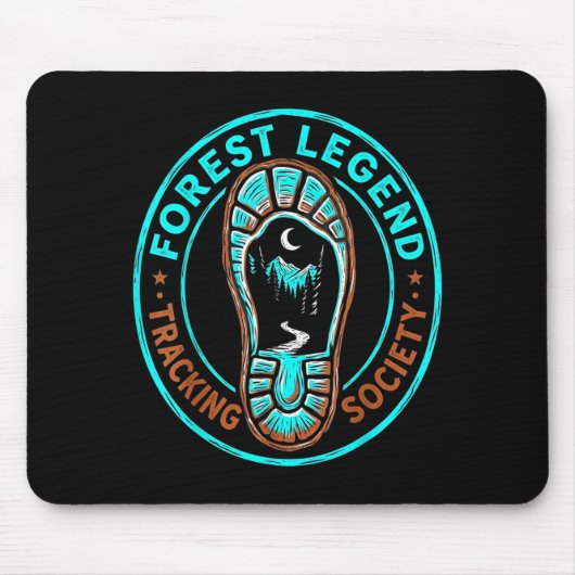 Wald-Legende-Tracking-Gesellschaft Linolschnitt Bi Mousepad (Vorne)