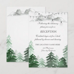 Wald, Lichterkette, Hochzeitsempfang Einladung
