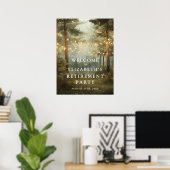 Wald-Lichterkette Ruhestandsfeier Willkommensschil Poster (Heimbüro)