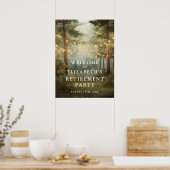 Wald-Lichterkette Ruhestandsfeier Willkommensschil Poster (Küche)