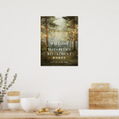 Wald-Lichterkette Ruhestandsfeier Willkommensschil Poster (Küche)