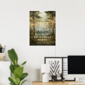 Wald-Lichterkette Ruhestandsfeier Willkommensschil Poster (Heimbüro)