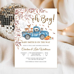 Wald-LKW-Baby-Party-Einladung Einladung