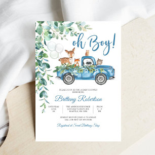 Wald-LKW-Junge-Baby-Shower-Einladung Einladung