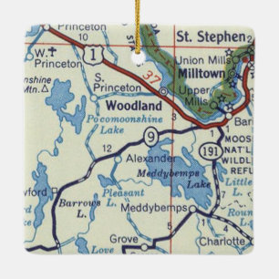 Wald Maine Washington Landkreis Keramikornament