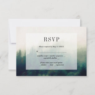 Wald Malerei Landschaft RSVP Karte