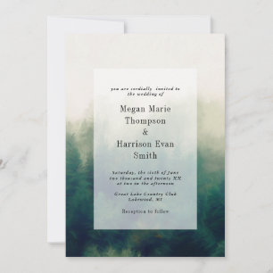 Wald malerische Landschaft Hochzeitseinladung Einladung